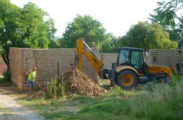 Planiearbeiten in Pfaffstetten